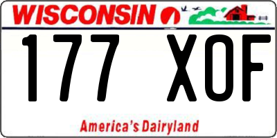 WI license plate 177XOF