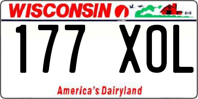 WI license plate 177XOL