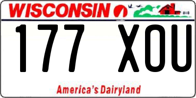 WI license plate 177XOU
