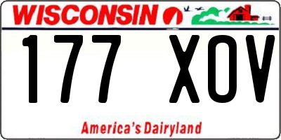 WI license plate 177XOV