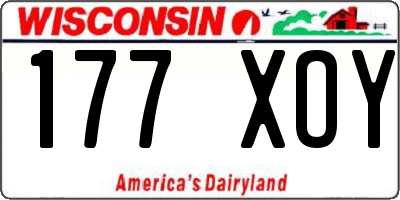 WI license plate 177XOY