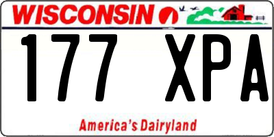 WI license plate 177XPA
