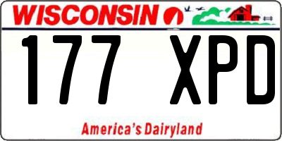 WI license plate 177XPD
