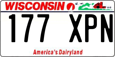WI license plate 177XPN