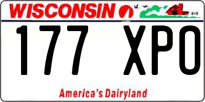 WI license plate 177XPO