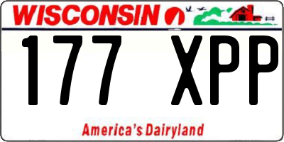 WI license plate 177XPP