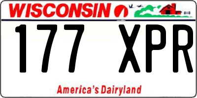WI license plate 177XPR