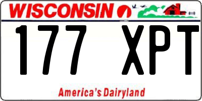 WI license plate 177XPT