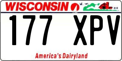 WI license plate 177XPV