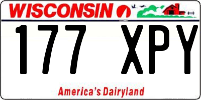 WI license plate 177XPY