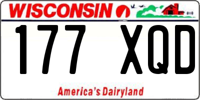 WI license plate 177XQD