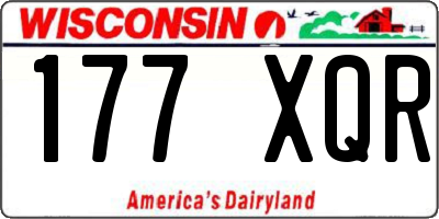 WI license plate 177XQR