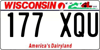 WI license plate 177XQU