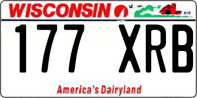 WI license plate 177XRB