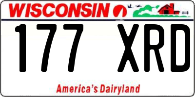 WI license plate 177XRD