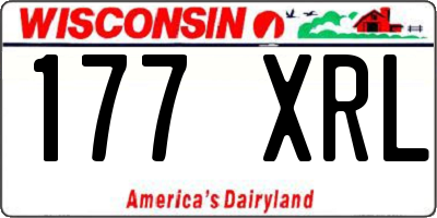 WI license plate 177XRL