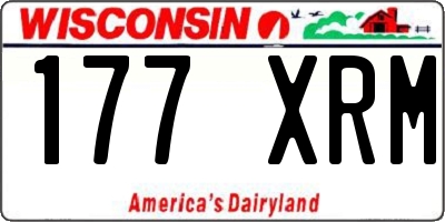 WI license plate 177XRM