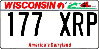WI license plate 177XRP