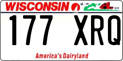 WI license plate 177XRQ