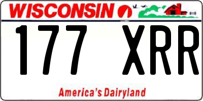 WI license plate 177XRR