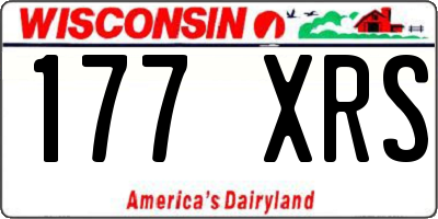 WI license plate 177XRS