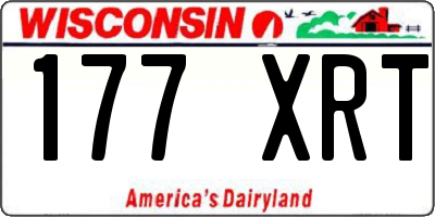WI license plate 177XRT