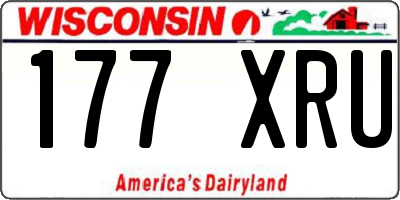 WI license plate 177XRU