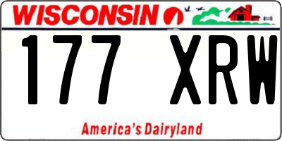 WI license plate 177XRW