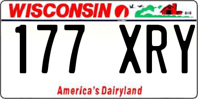 WI license plate 177XRY