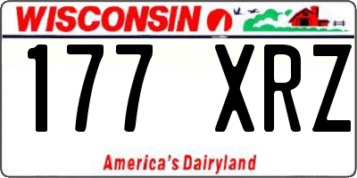 WI license plate 177XRZ