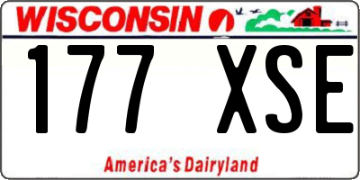 WI license plate 177XSE