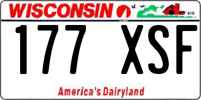 WI license plate 177XSF
