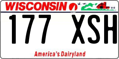 WI license plate 177XSH