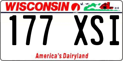 WI license plate 177XSI