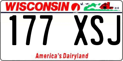 WI license plate 177XSJ