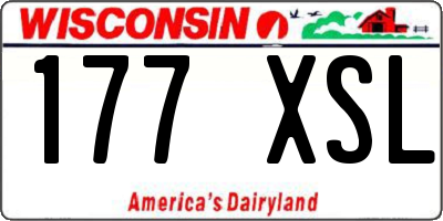 WI license plate 177XSL
