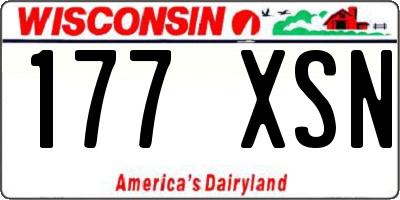 WI license plate 177XSN