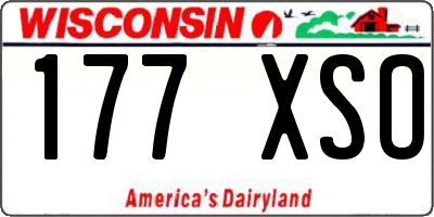 WI license plate 177XSO