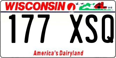 WI license plate 177XSQ