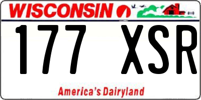 WI license plate 177XSR