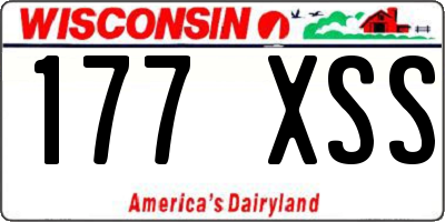 WI license plate 177XSS