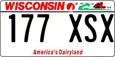 WI license plate 177XSX