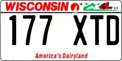 WI license plate 177XTD