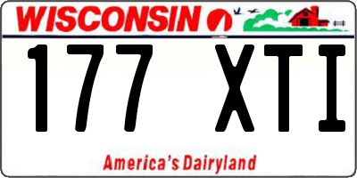 WI license plate 177XTI