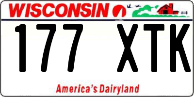 WI license plate 177XTK