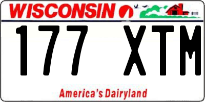 WI license plate 177XTM