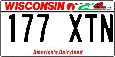 WI license plate 177XTN