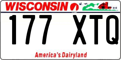 WI license plate 177XTQ