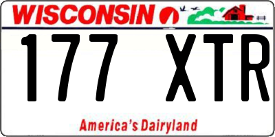 WI license plate 177XTR