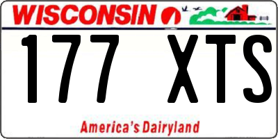 WI license plate 177XTS